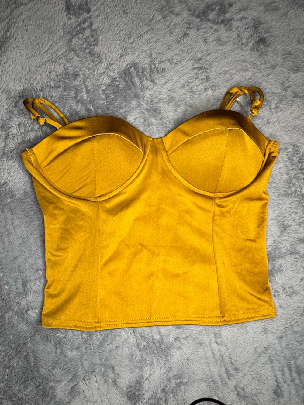 Haute Monde Gold Bustier Top